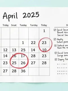 Key payment dates in April 2025. Social Security payment schedule April 2025.