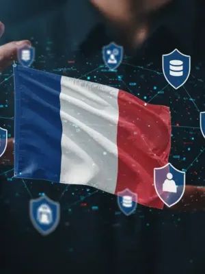 Digital illustration of GDPR compliance for FinTech in France 2026