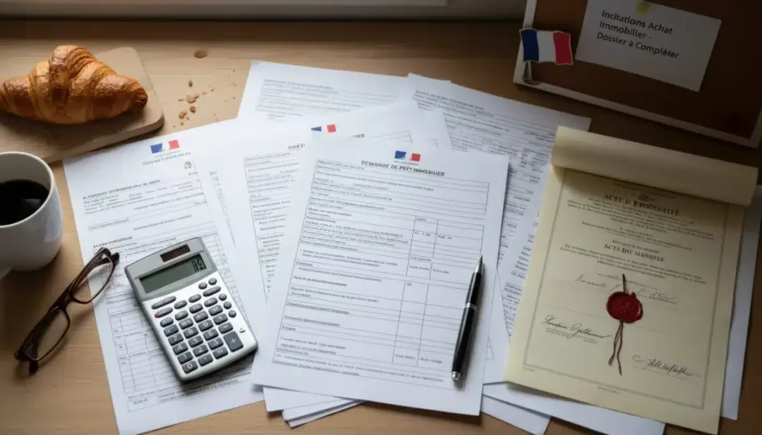Financial documents for French first-time homebuyer applications