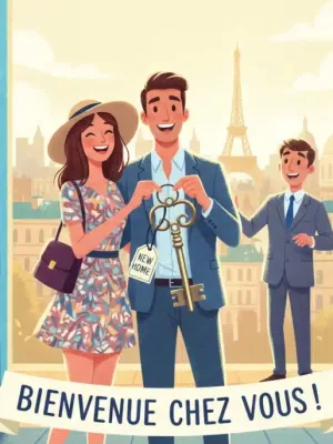 Couple celebrating new home purchase with French fiscal incentives 2026