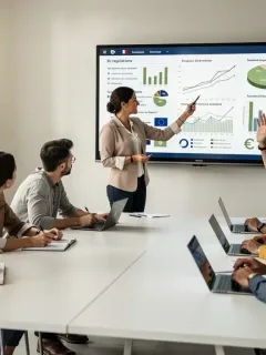 French citizens learning about EU financial directives in a classroom
