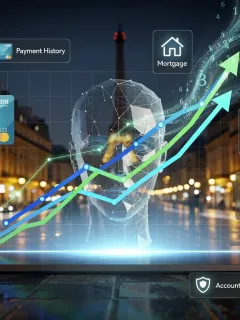 AI-driven credit score optimization in France. AI financial planning