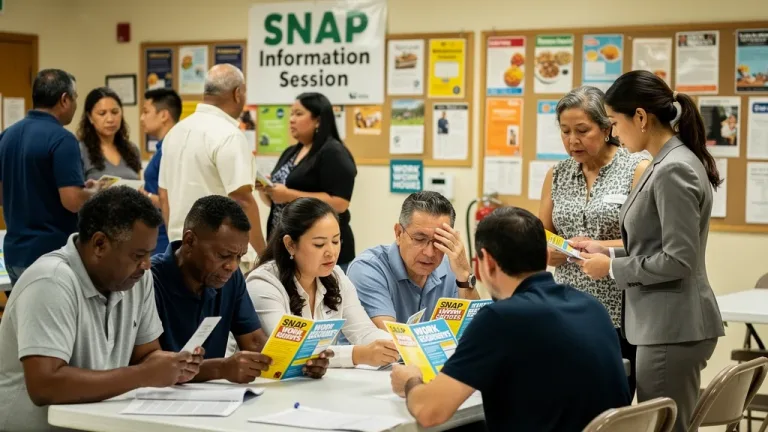 Adults learning about 2026 SNAP work requirement changes