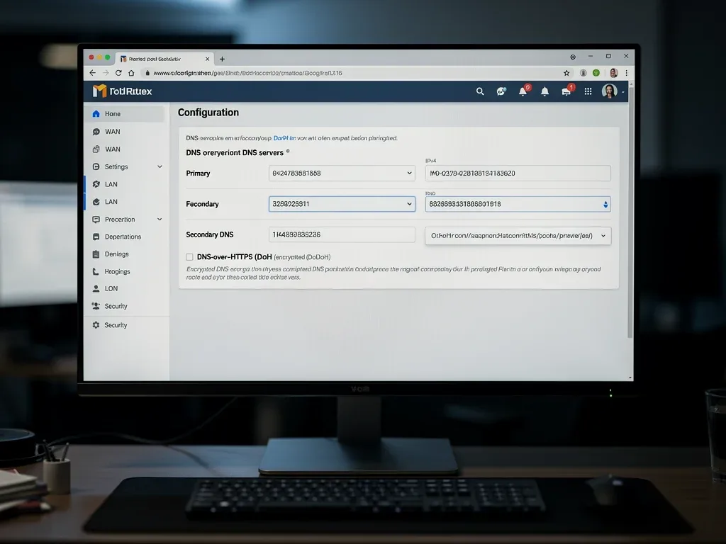 Configuring router DNS settings for DNS-over-HTTPS implementation