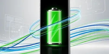 Modern smartphone with enhanced battery life icon