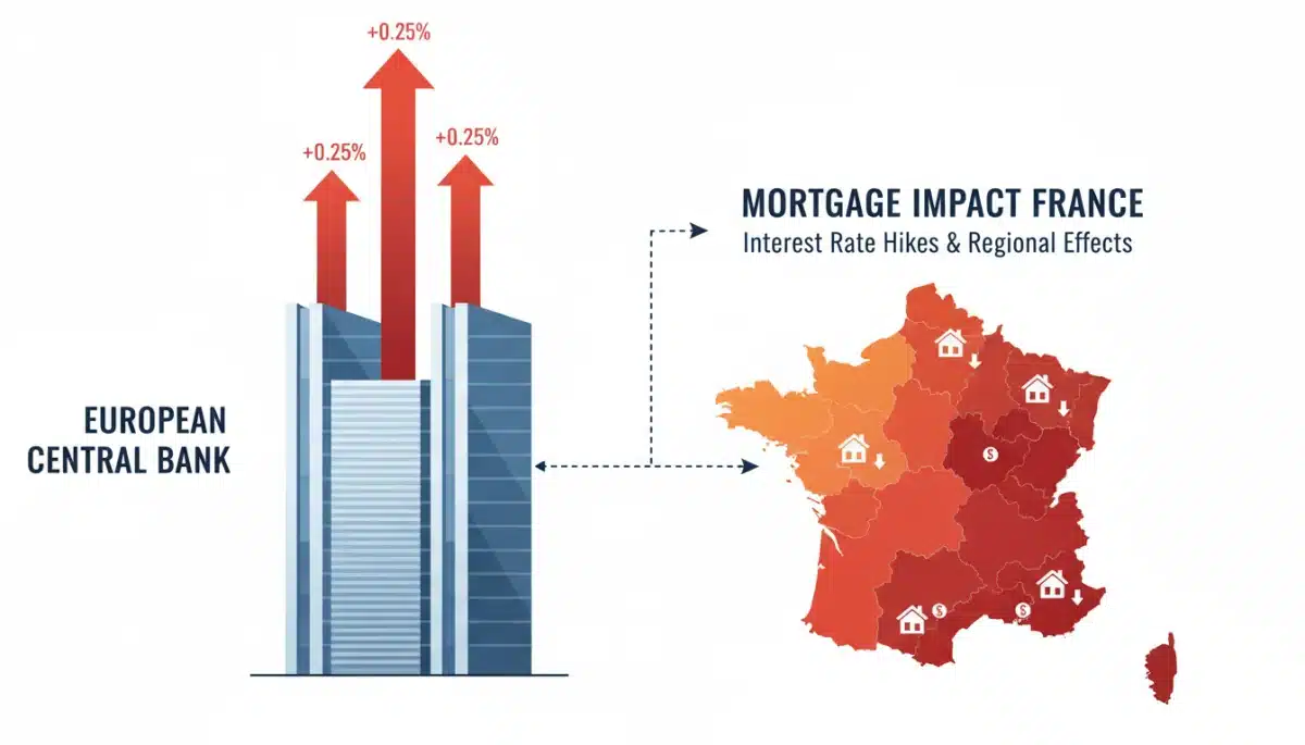 European Central Bank raising interest rates affecting French mortgage market